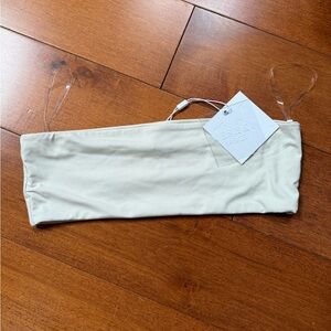 Meshki Cream Bandeau Crop Top